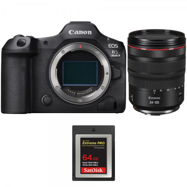 Canon EOS R5 Mark II + RF 24-105mm f/4 L IS USM + 1 SanDisk 64GB Extreme PRO CFexpress Type B-1