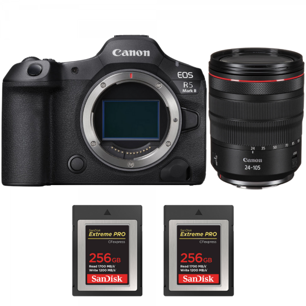 Canon EOS R5 Mark II + RF 24-105mm f/4 L IS USM + 2 SanDisk 256GB Extreme PRO CFexpress Type B-1