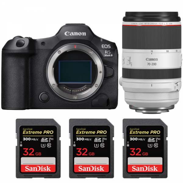 Canon EOS R5 Mark II + RF 70-200mm f/2.8 L IS USM + 3 SanDisk 32GB Extreme PRO UHS-II SDXC 300 MB/s-1