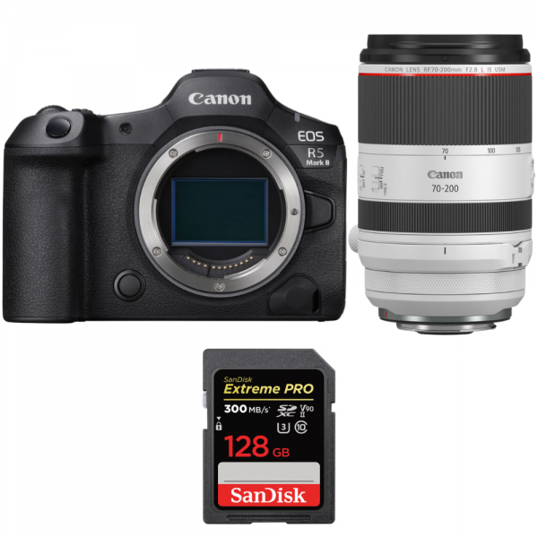 Canon EOS R5 Mark II + RF 70-200mm f/2.8 L IS USM + 1 SanDisk 128GB Extreme PRO UHS-II SDXC 300 MB/s-1