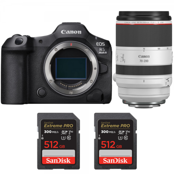 Canon EOS R5 Mark II + RF 70-200mm f/2.8 L IS USM + 2 SanDisk 512GB Extreme PRO UHS-II SDXC 300 MB/s-1