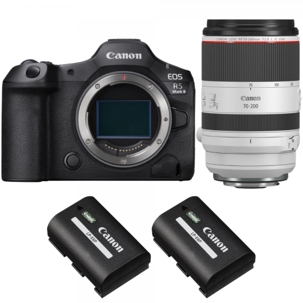 Canon EOS R5 Mark II + RF 70-200mm f/2.8 L IS USM + 2 Canon LP-E6P-1