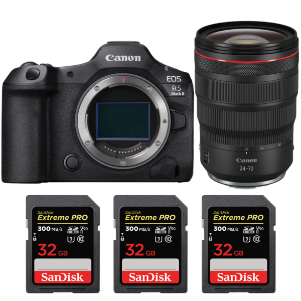 Canon EOS R5 Mark II + RF 24-70mm f/2.8 L IS USM + 3 SanDisk 32GB Extreme PRO UHS-II SDXC 300 MB/s-1