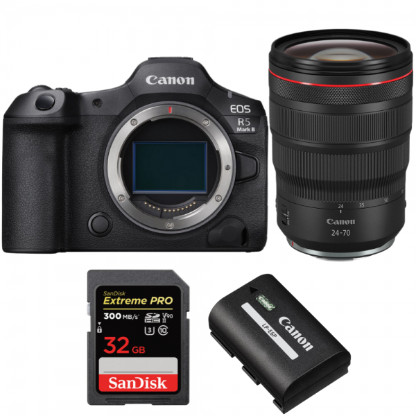 Canon EOS R5 Mark II + RF 24-70mm f/2.8 L IS USM + 1 SanDisk 32GB Extreme PRO UHS-II SDXC 300 MB/s + 1 Canon LP-E6P-1