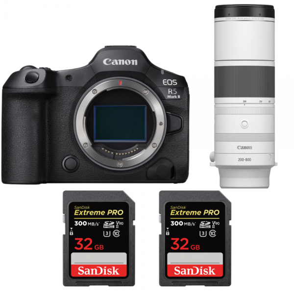 Canon EOS R5 Mark II + RF 200-800mm f/6.3-9 IS USM + 2 SanDisk 32GB Extreme PRO UHS-II SDXC 300 MB/s-1