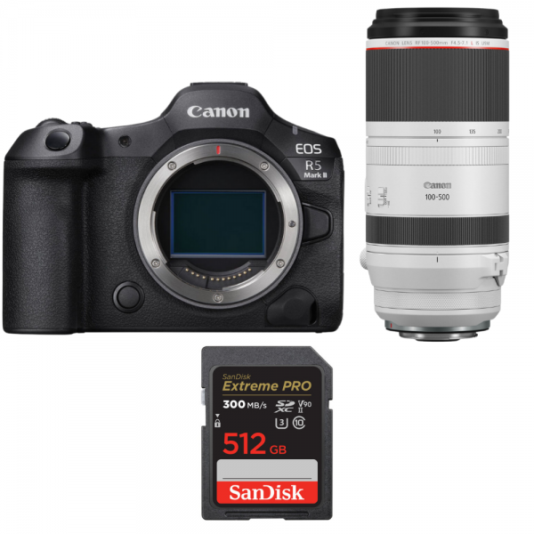 Canon EOS R5 Mark II + RF 100-500mm f/4.5-7.1 L IS USM + 1 SanDisk 512GB Extreme PRO UHS-II SDXC 300 MB/s-1