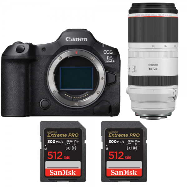 Canon EOS R5 Mark II + RF 100-500mm f/4.5-7.1 L IS USM + 2 SanDisk 512GB Extreme PRO UHS-II SDXC 300 MB/s-1