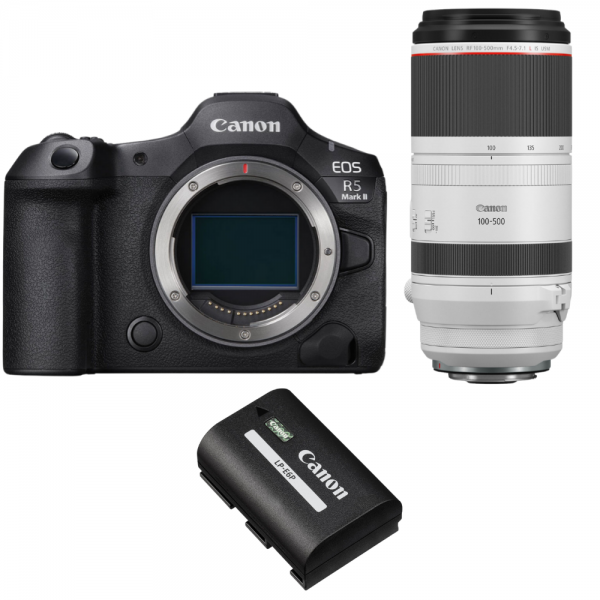 Canon EOS R5 Mark II + RF 100-500mm f/4.5-7.1 L IS USM + 1 Canon LP-E6P-1