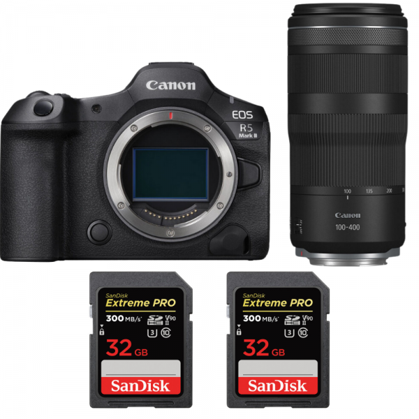 Canon EOS R5 Mark II + RF 100-400mm f/5.6-8 IS USM + 2 SanDisk 32GB Extreme PRO UHS-II SDXC 300 MB/s-1