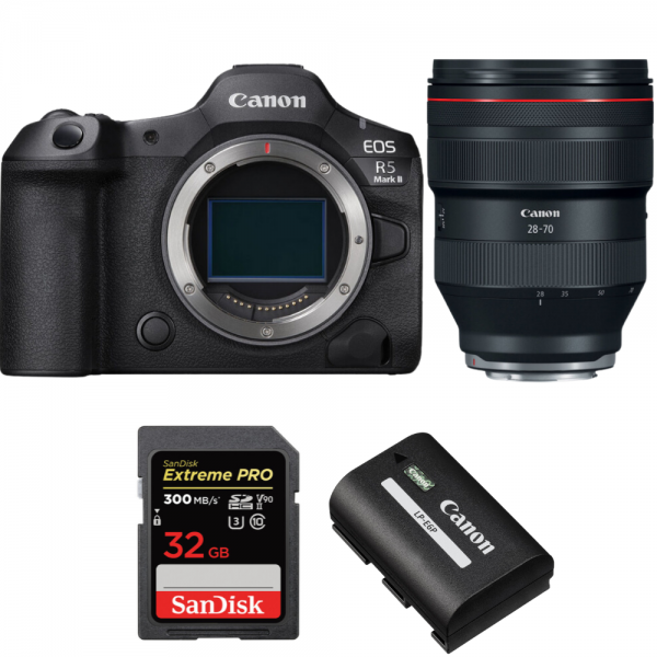 Canon EOS R5 Mark II + RF 28-70mm f/2 L USM + 1 SanDisk 32GB Extreme PRO UHS-II SDXC 300 MB/s + 1 Canon LP-E6P|MCZ DIRECT