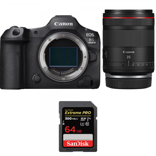 Canon EOS R5 Mark II + RF 35mm f/1.4 L VCM + 1 SanDisk 64GB Extreme PRO UHS-II SDXC 300 MB/s-1