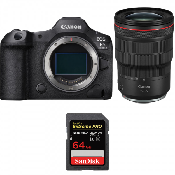 Canon EOS R5 Mark II + RF 15-35mm f/2.8 L IS USM + 1 SanDisk 64GB Extreme PRO UHS-II SDXC 300 MB/s-1