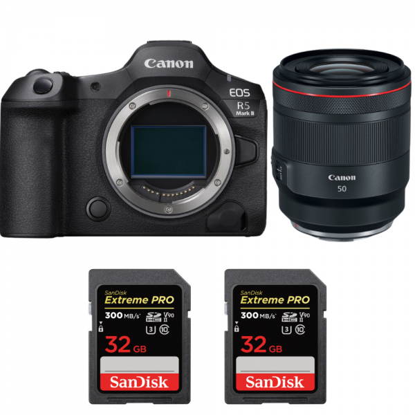 Canon EOS R5 Mark II + RF 50mm f/1.2 L USM + 2 SanDisk 32GB Extreme PRO UHS-II SDXC 300 MB/s-1