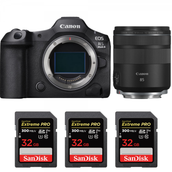 Canon EOS R5 Mark II + RF 85mm f/2 Macro IS STM + 3 SanDisk 32GB Extreme PRO UHS-II SDXC 300 MB/s-1