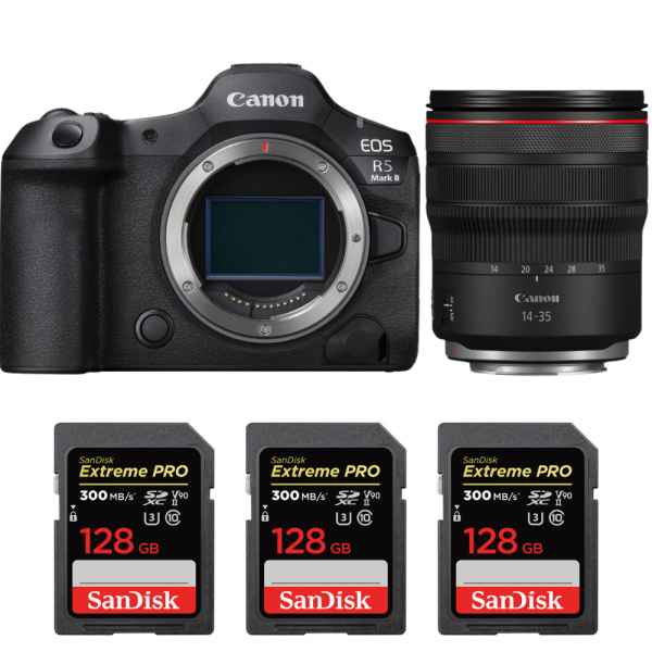 Canon EOS R5 Mark II + RF 14-35mm f/4 L IS USM + 3 SanDisk 128GB Extreme PRO UHS-II SDXC 300 MB/s-1