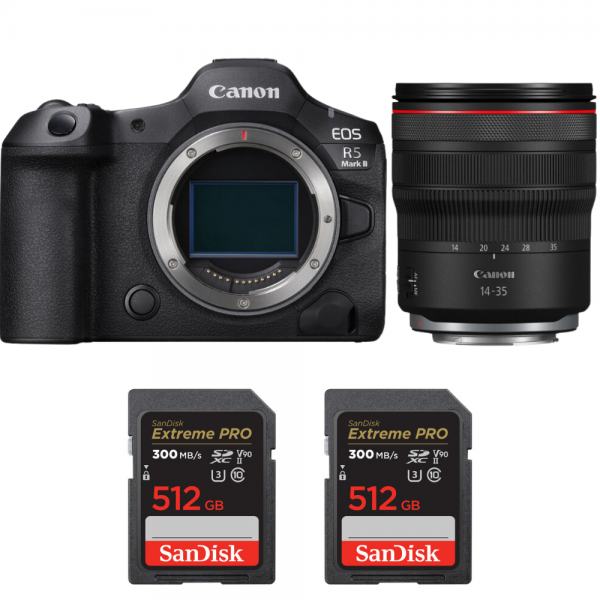 Canon EOS R5 Mark II + RF 14-35mm f/4 L IS USM + 2 SanDisk 512GB Extreme PRO UHS-II SDXC 300 MB/s-1