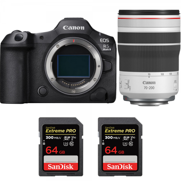 Canon EOS R5 Mark II + RF 70-200mm f/4 L IS USM + 2 SanDisk 64GB Extreme PRO UHS-II SDXC 300 MB/s-1