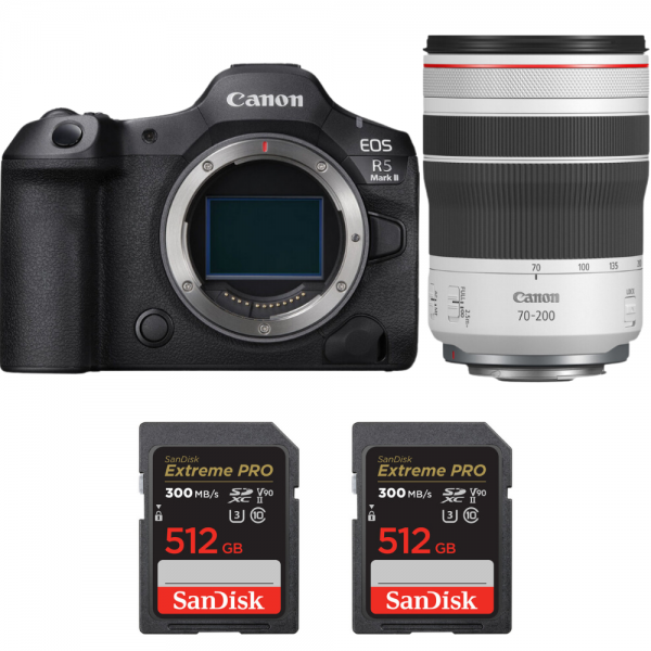 Canon EOS R5 Mark II + RF 70-200mm f/4 L IS USM + 2 SanDisk 512GB Extreme PRO UHS-II SDXC 300 MB/s-1