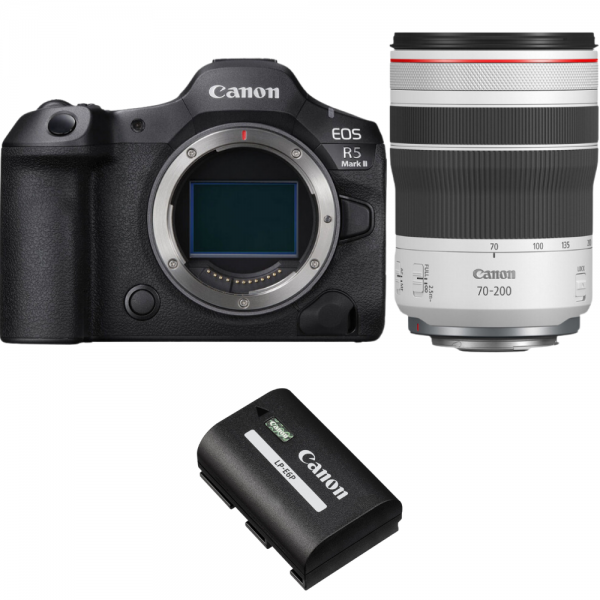 Canon EOS R5 Mark II + RF 70-200mm f/4 L IS USM + 1 Canon LP-E6P-1