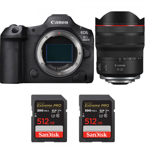 Canon EOS R5 Mark II + RF 10-20mm f/4 L IS STM + 2 SanDisk 512GB Extreme PRO UHS-II SDXC 300 MB/s-1