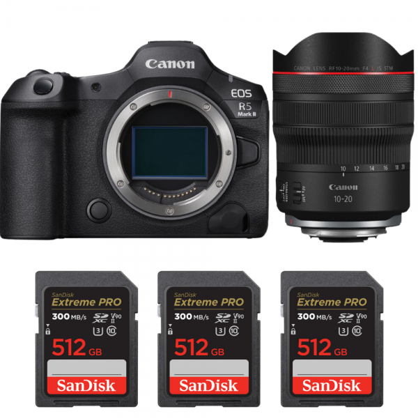 Canon EOS R5 Mark II + RF 10-20mm f/4 L IS STM + 3 SanDisk 512GB Extreme PRO UHS-II SDXC 300 MB/s-1