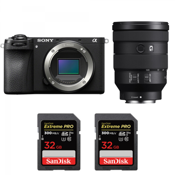 Sony A6700 + FE 24-105mm f/4 G OSS + 2 SanDisk 32GB Extreme PRO UHS-II SDXC 300 MB/s|MCZ DIRECT