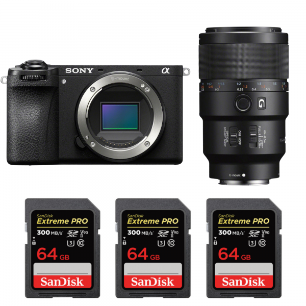 Sony A6700 + FE 90mm f/2.8 Macro G OSS + 3 SanDisk 64GB Extreme PRO UHS-II SDXC 300 MB/s|MCZ DIRECT