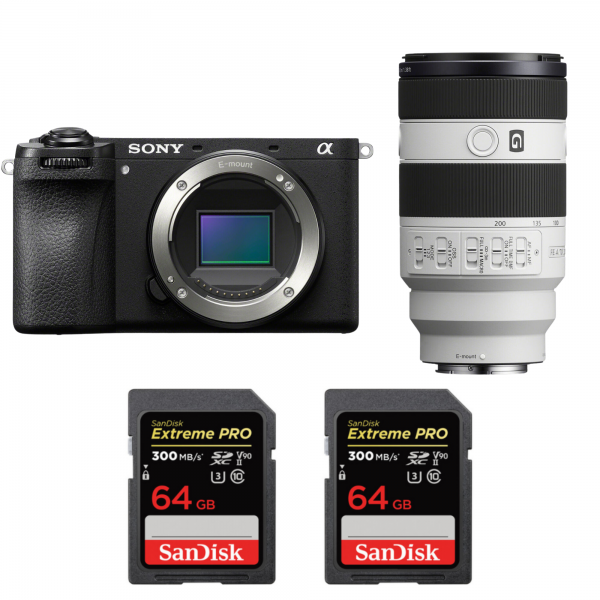 Sony A6700 + FE 70-200mm f/4 Macro G OSS II + 2 SanDisk 64GB Extreme PRO UHS-II SDXC 300 MB/s|MCZ DIRECT