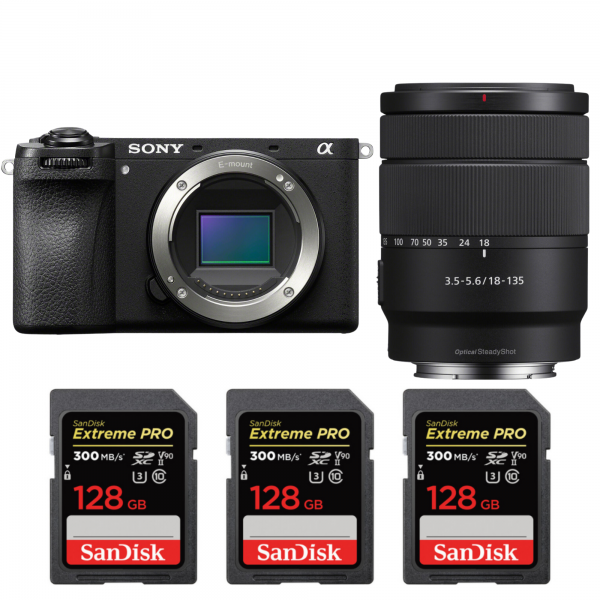 Sony A6700 + 18-135mm f/3.5-5.6 OSS + 3 SanDisk 128GB Extreme PRO UHS-II SDXC 300 MB/s|MCZ DIRECT