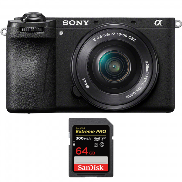 Sony A6700 + 16-50mm f/3.5-5.6 OSS + 1 SanDisk 64GB Extreme PRO UHS-II SDXC 300 MB/s-1