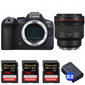 Canon EOS R6 Mark II + RF 85mm f/1.2 L USM + 3 SanDisk 256GB Extreme PRO UHS-II SDXC 300 MB/s + 2 Canon LP-E6NH-1