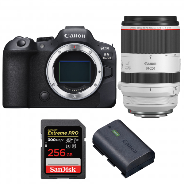 Canon EOS R6 Mark II + RF 70-200mm f/2.8 L IS USM + 1 SanDisk 256GB Extreme PRO UHS-II SDXC 300 MB/s + 1 Canon LP-E6NH|MCZ DIRECT