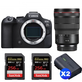 Canon EOS R6 Mark II + RF 15-35mm f/2.8 L IS USM + 2 SanDisk 256GB Extreme PRO UHS-II SDXC 300 MB/s + 2 Canon LP-E6NH-1