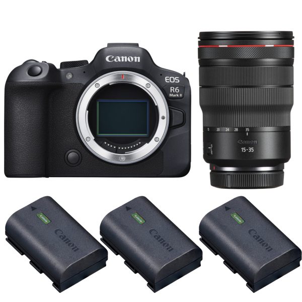 Canon EOS R6 Mark II + RF 15-35mm f/2.8 L IS USM + 3 Canon LP-E6NH|MCZ DIRECT