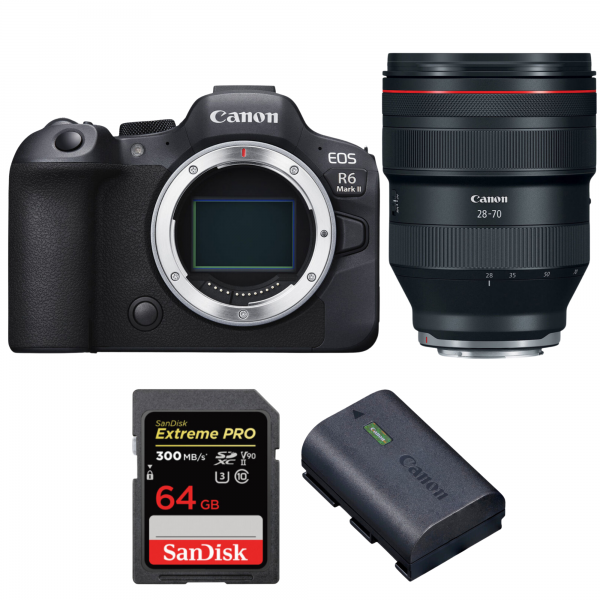 Canon EOS R6 Mark II + RF 28-70mm f/2 L USM + 1 SanDisk 64GB Extreme PRO UHS-II SDXC 300 MB/s + 1 Canon LP-E6NH|MCZ DIRECT