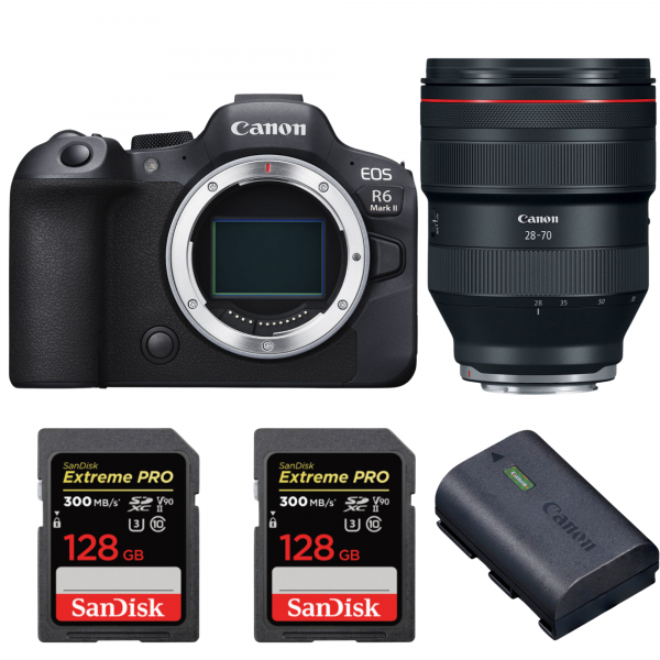 Canon EOS R6 Mark II + RF 28-70mm f/2 L USM + 2 SanDisk 128GB Extreme PRO UHS-II SDXC 300 MB/s + 1 Canon LP-E6NH|MCZ DIRECT