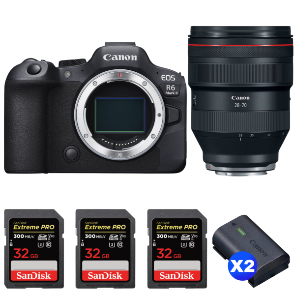 Canon EOS R6 Mark II + RF 28-70mm f/2 L USM + 3 SanDisk 32GB Extreme PRO UHS-II SDXC 300 MB/s + 2 Canon LP-E6NH|MCZ DIRECT