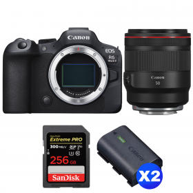 Canon EOS R6 Mark II + RF 50mm f/1.2 L USM + 1 SanDisk 256GB Extreme PRO UHS-II SDXC 300 MB/s + 2 Canon LP-E6NH-1