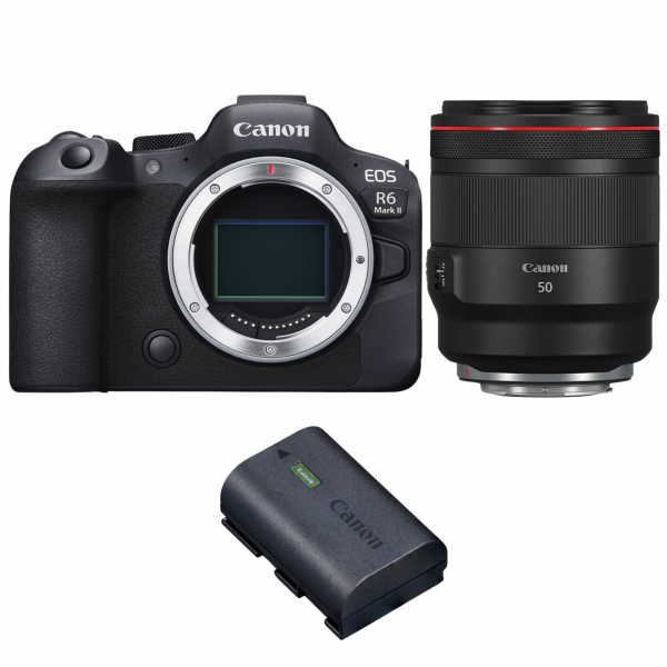 Canon EOS R6 Mark II + RF 50mm f/1.2 L USM + 1 Canon LP-E6NH|MCZ DIRECT